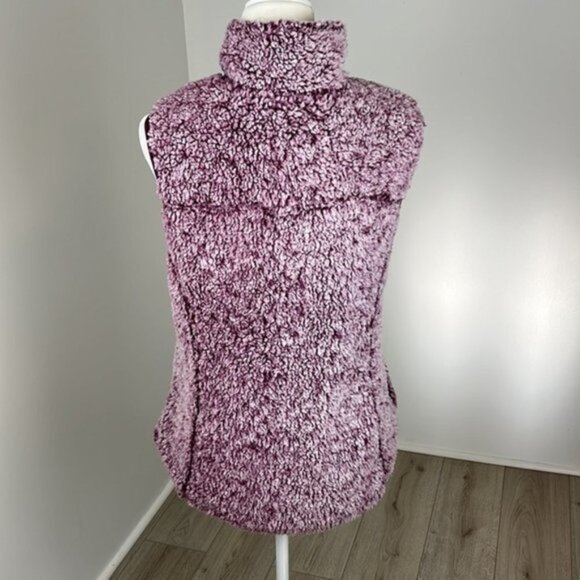GreenTea Purple & White Sherpa Vest Size M - Picture 5 of 10